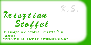 krisztian stoffel business card